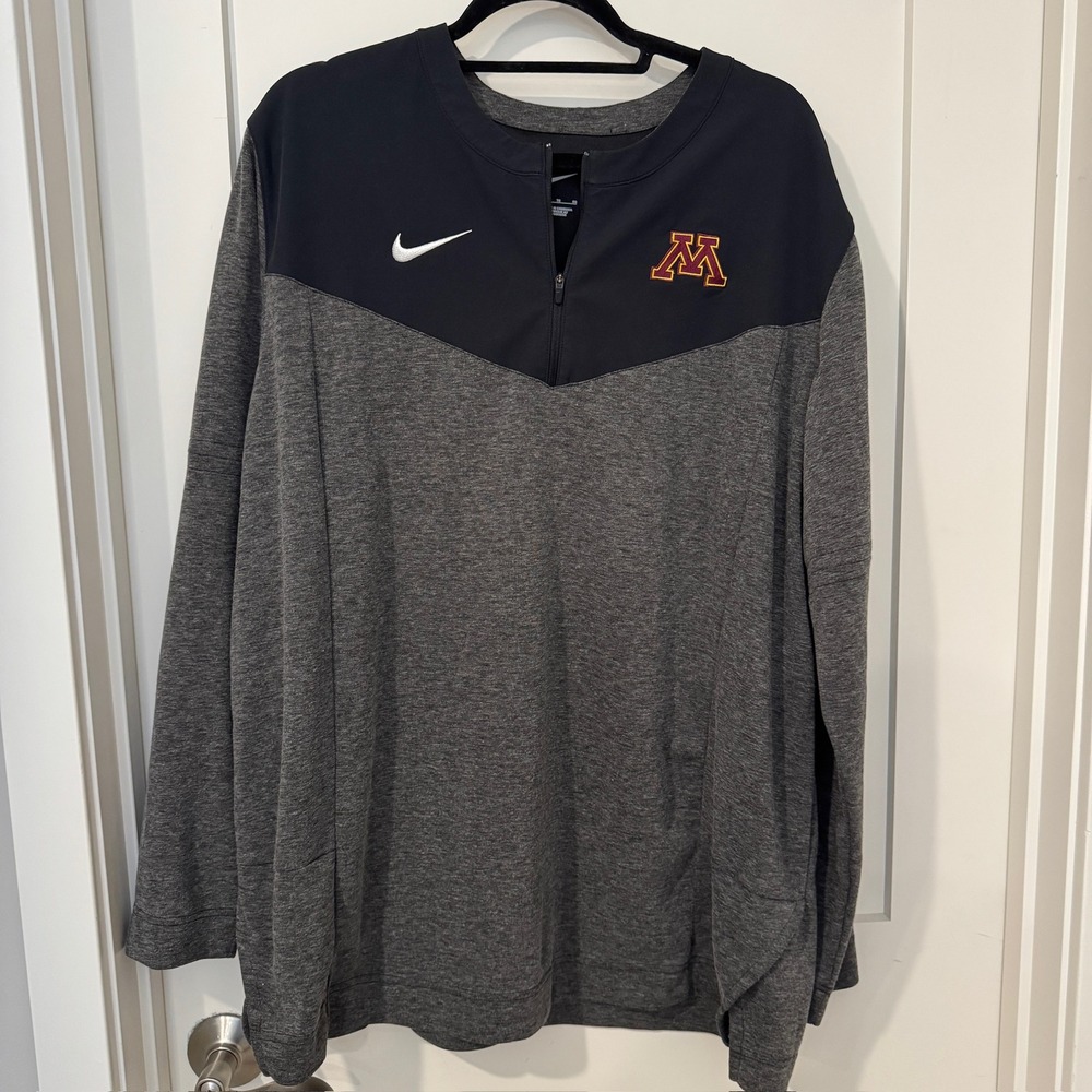 Nike Minnesota Golden Gophers Mens XL Dri-FIT Quarter Zip Pullover DJ5131-011